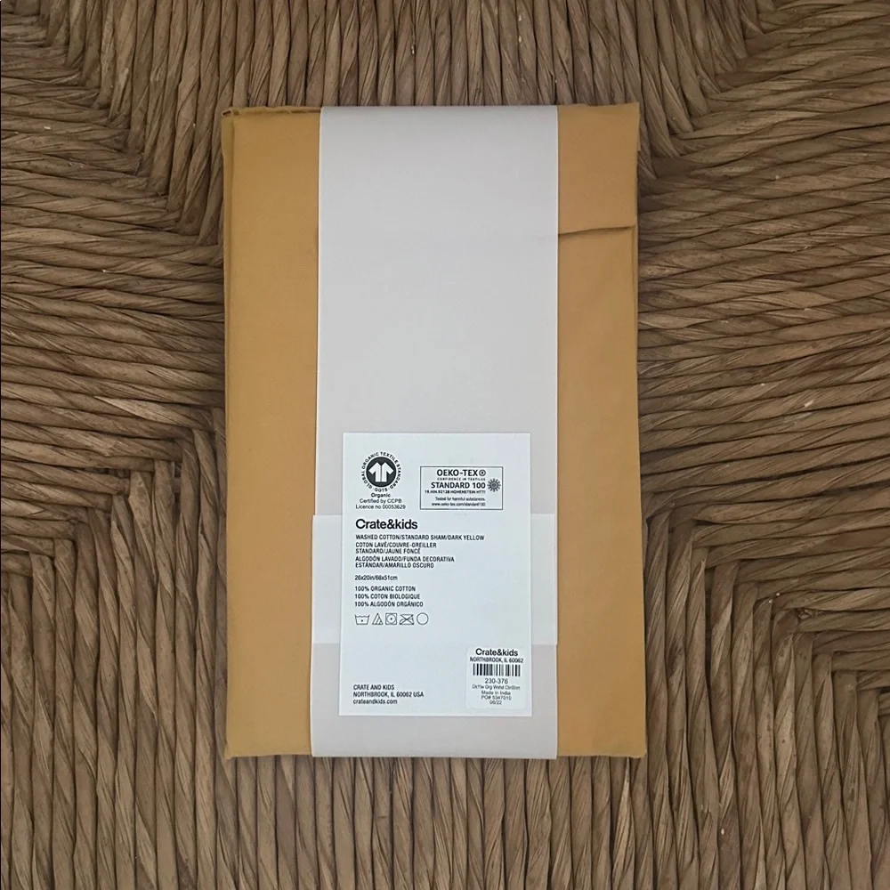 BRAND NEW Crate & Kids Dark Yellow Standard Sham
